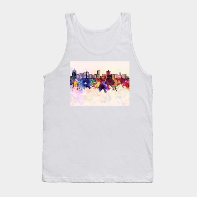 Acapulco skyline in watercolor background Tank Top by PaulrommerArt